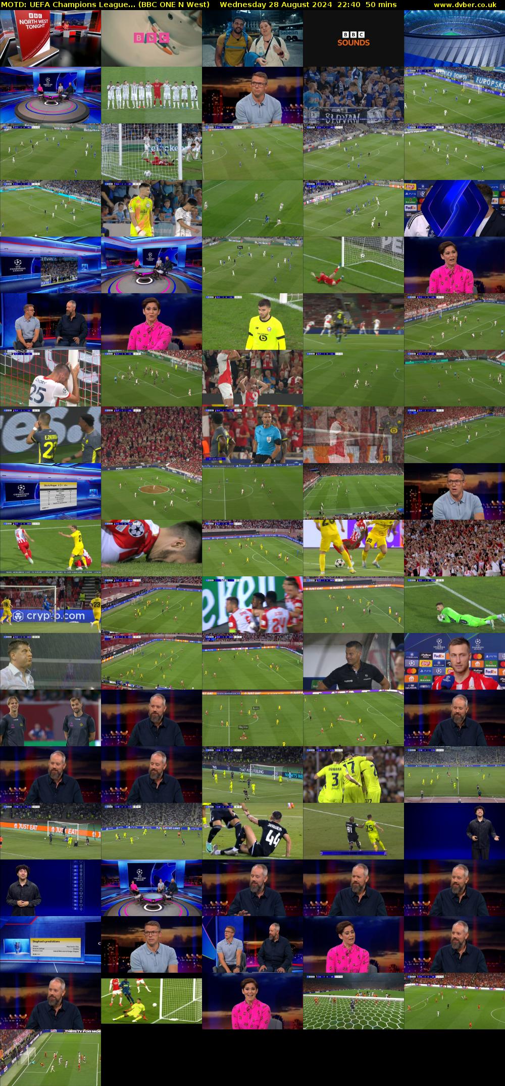MOTD: UEFA Champions League... (BBC ONE N West) Wednesday 28 August 2024 22:40 - 23:30