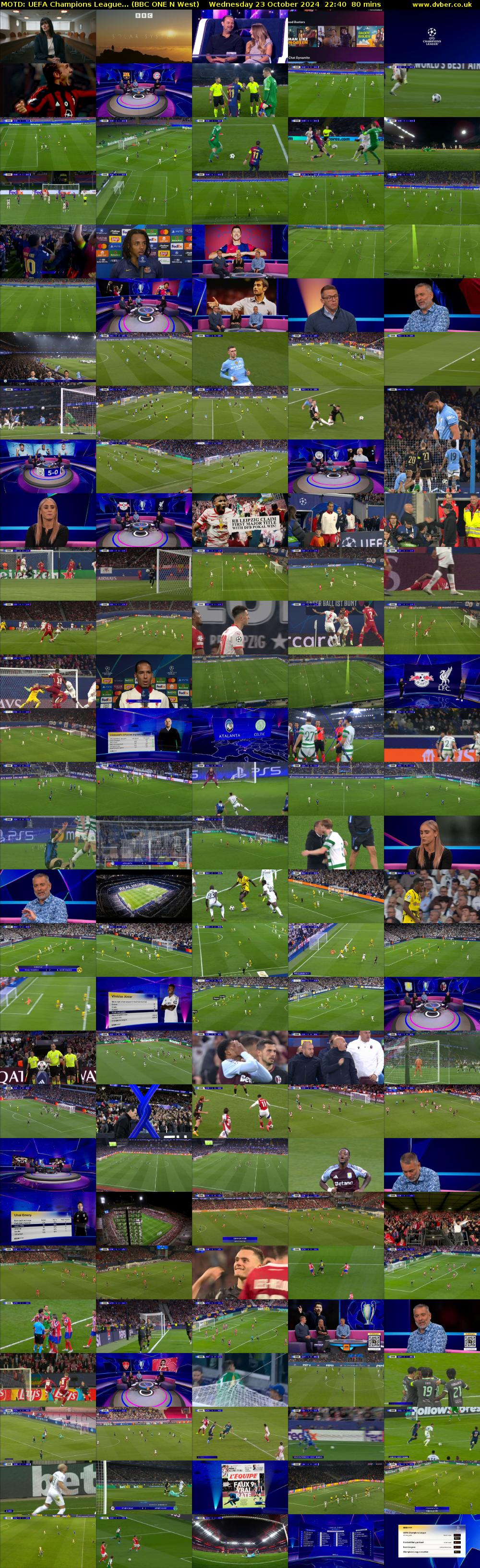 MOTD: UEFA Champions League... (BBC ONE N West) Wednesday 23 October 2024 22:40 - 00:00