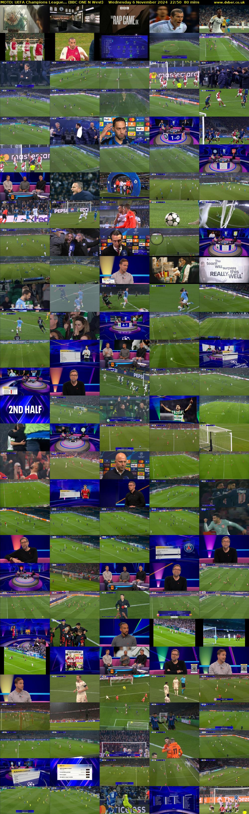 MOTD: UEFA Champions League... (BBC ONE N West) Wednesday 6 November 2024 22:50 - 00:10