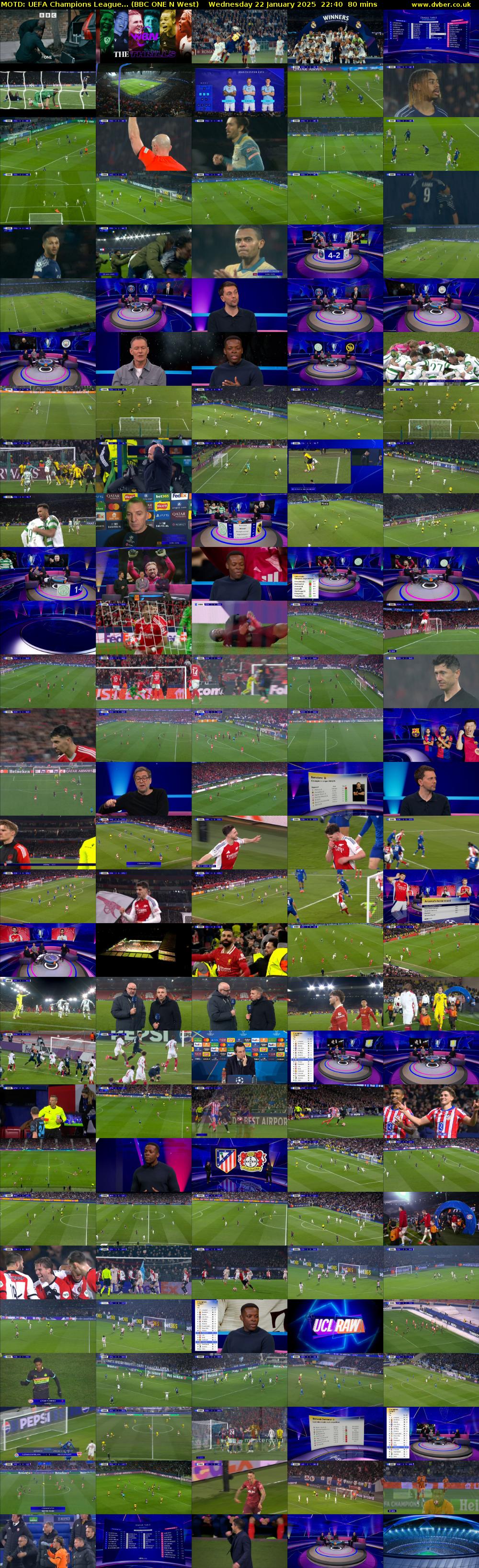 MOTD: UEFA Champions League... (BBC ONE N West) Wednesday 22 January 2025 22:40 - 00:00
