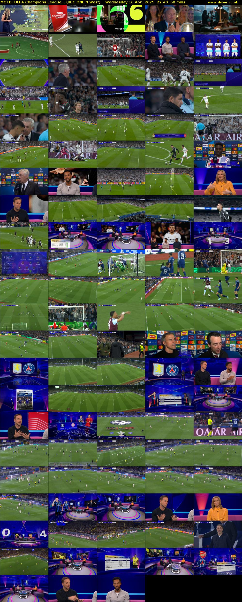 MOTD: UEFA Champions League... (BBC ONE N West) Wednesday 16 April 2025 22:40 - 23:40