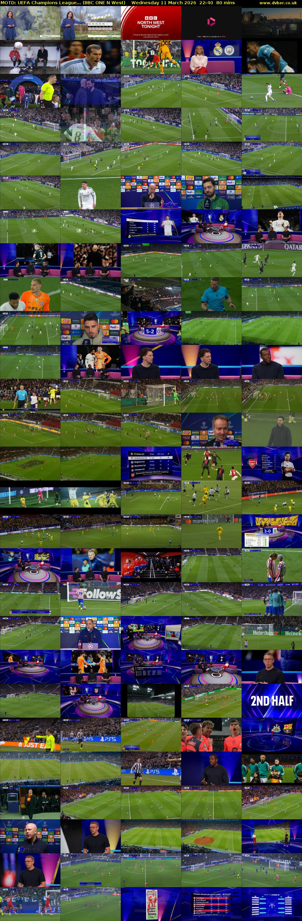 MOTD: UEFA Champions League... (BBC ONE N West) Wednesday 11 March 2026 22:40 - 00:00