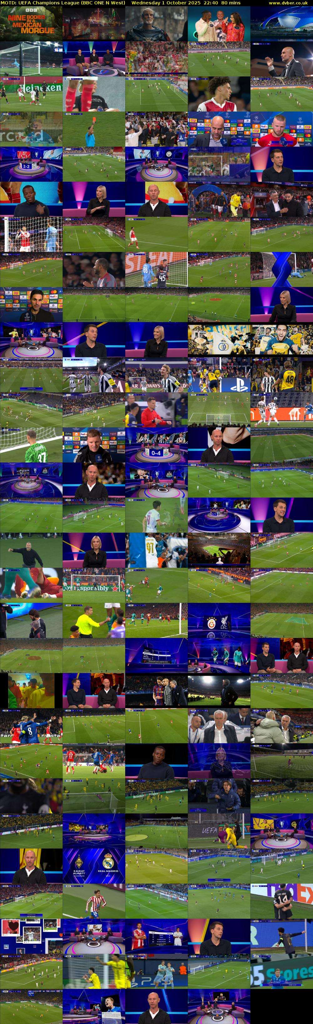MOTD: UEFA Champions League (BBC ONE N West) Wednesday 1 October 2025 22:40 - 00:00