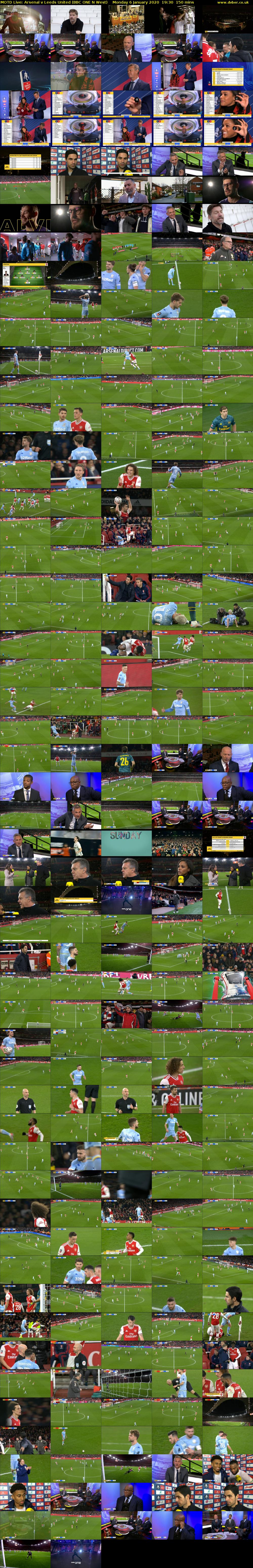 MOTD Live: Arsenal v Leeds United (BBC ONE N West) Monday 6 January 2020 19:30 - 22:00