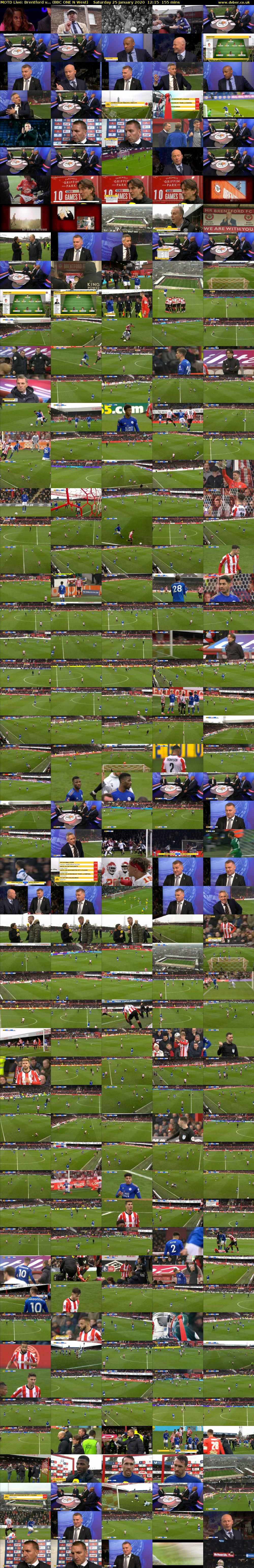 MOTD Live: Brentford v... (BBC ONE N West) Saturday 25 January 2020 12:15 - 14:50