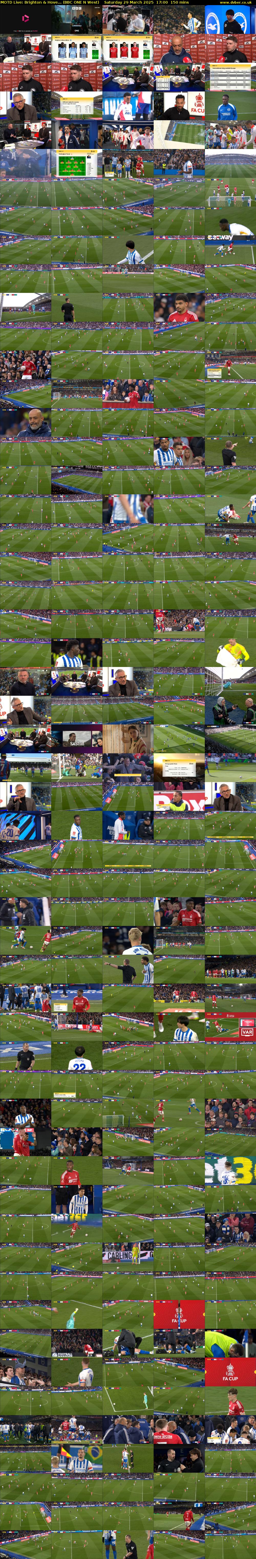 MOTD Live: Brighton & Hove... (BBC ONE N West) Saturday 29 March 2025 17:00 - 19:30