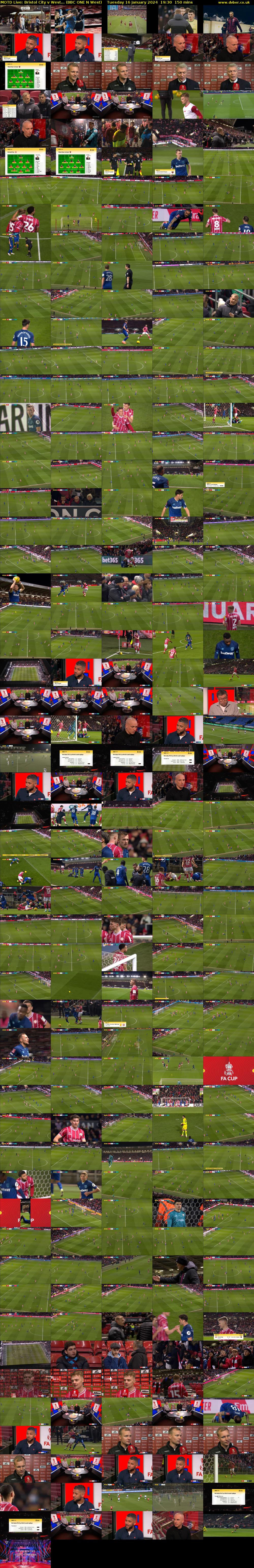 MOTD Live: Bristol City v West... (BBC ONE N West) Tuesday 16 January 2024 19:30 - 22:00