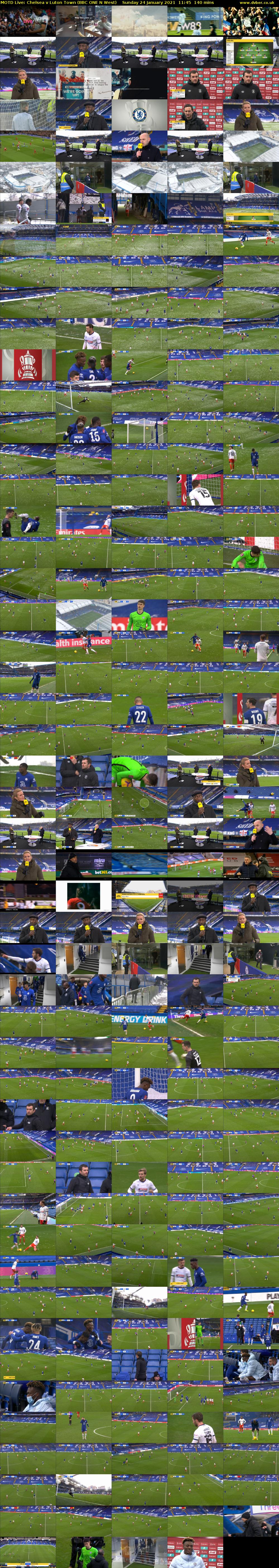 MOTD Live: Chelsea v Luton Town (BBC ONE N West) Sunday 24 January 2021 11:45 - 14:05