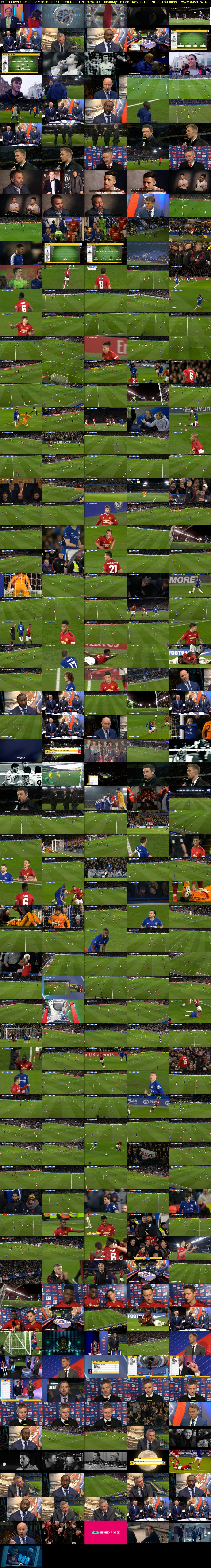 MOTD Live: Chelsea v Manchester United (BBC ONE N West) Monday 18 February 2019 19:00 - 22:00
