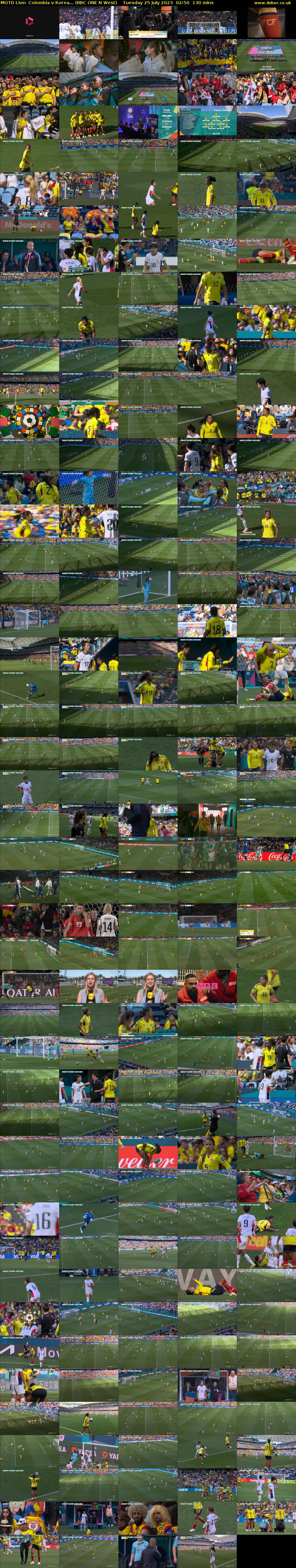 MOTD Live: Colombia v Korea... (BBC ONE N West) Tuesday 25 July 2023 02:50 - 05:00