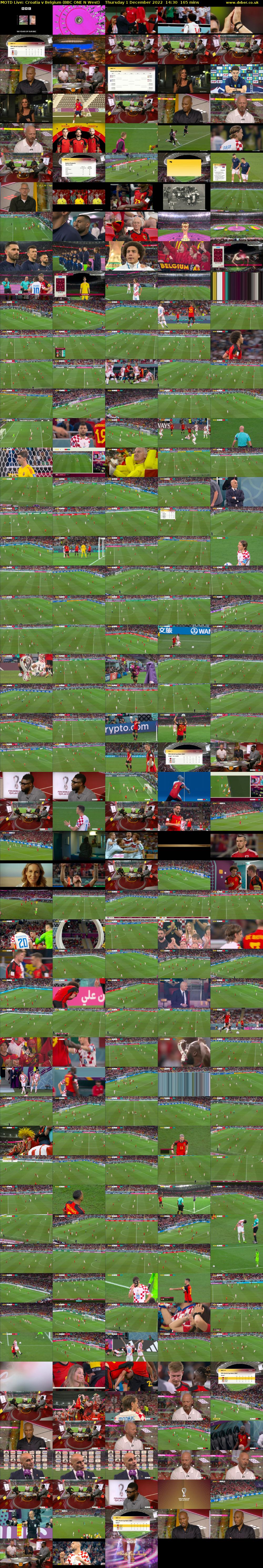 MOTD Live: Croatia v Belgium (BBC ONE N West) Thursday 1 December 2022 14:30 - 17:15