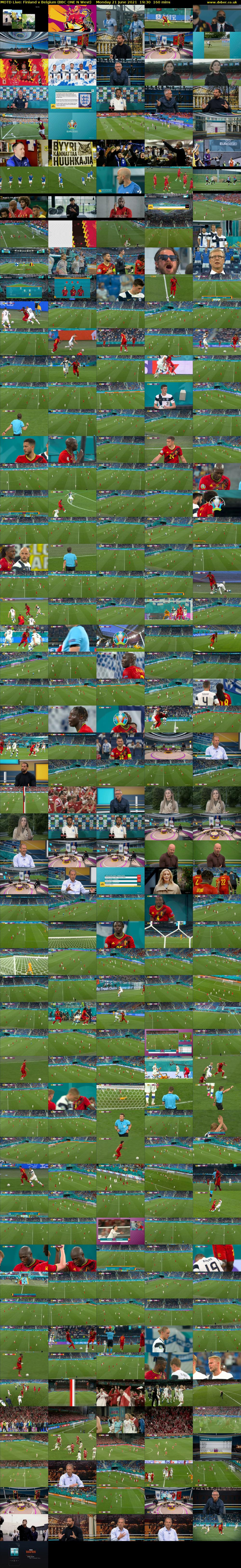 MOTD Live: Finland v Belgium (BBC ONE N West) Monday 21 June 2021 19:30 - 22:10