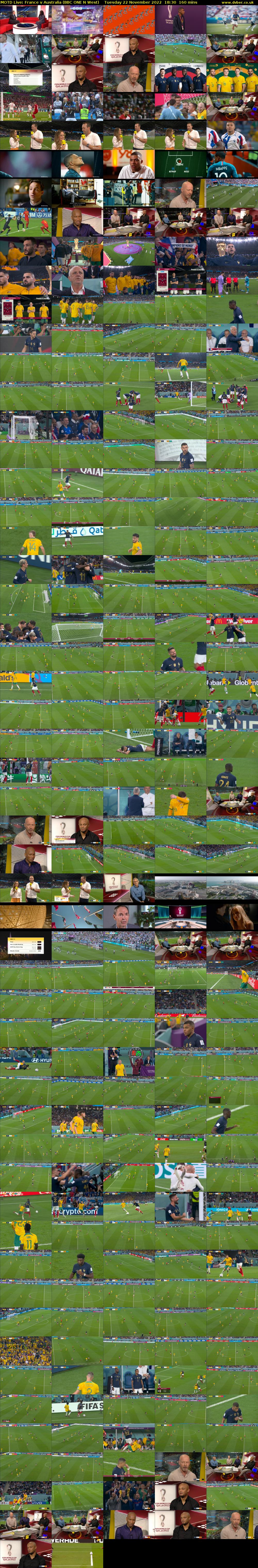 MOTD Live: France v Australia (BBC ONE N West) Tuesday 22 November 2022 18:30 - 21:10