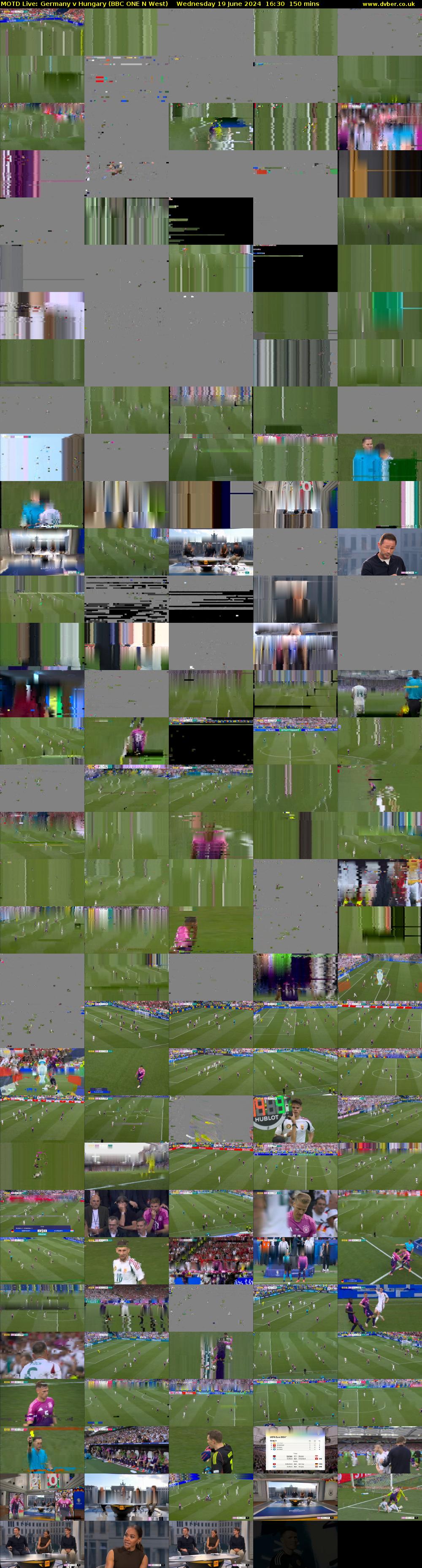 MOTD Live: Germany v Hungary (BBC ONE N West) Wednesday 19 June 2024 16:30 - 19:00