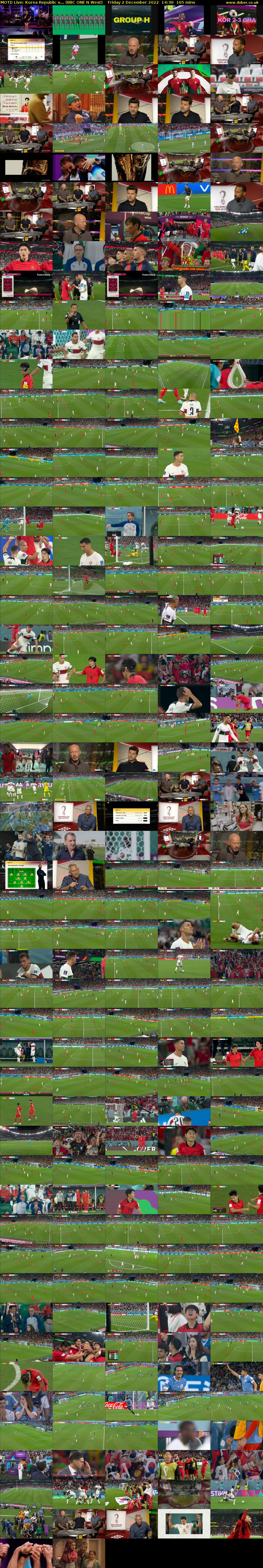 MOTD Live: Korea Republic v... (BBC ONE N West) Friday 2 December 2022 14:30 - 17:15