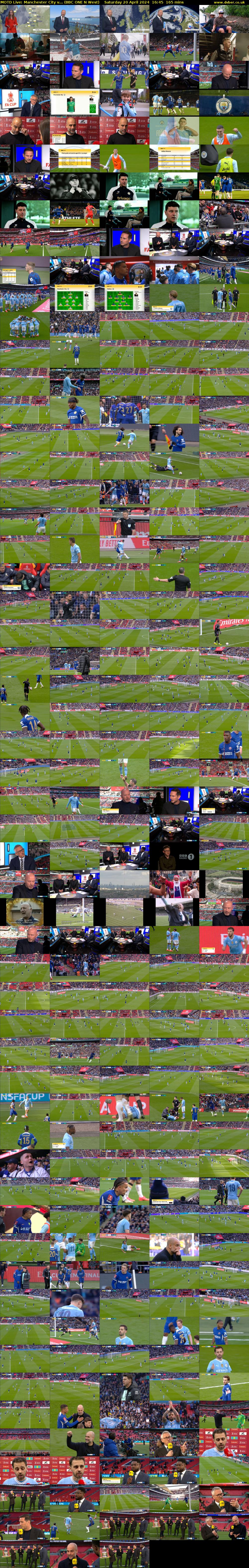 MOTD Live: Manchester City v... (BBC ONE N West) Saturday 20 April 2024 16:45 - 19:30