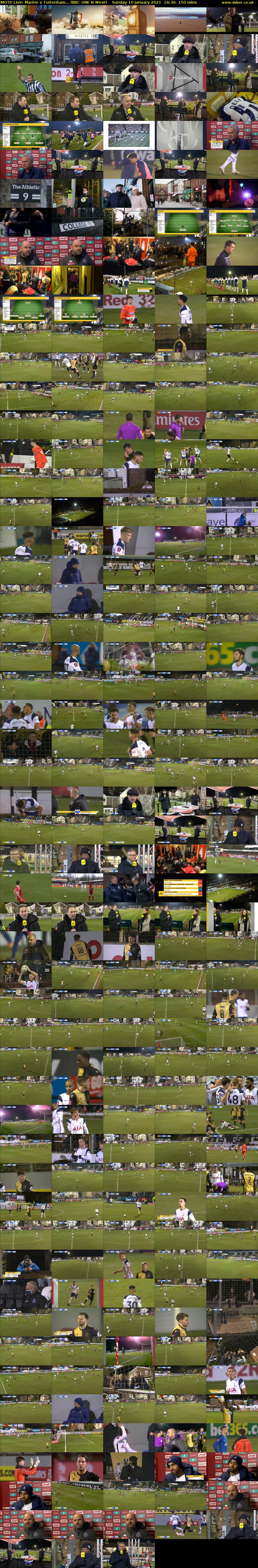MOTD Live: Marine v Tottenham... (BBC ONE N West) Sunday 10 January 2021 16:30 - 19:00