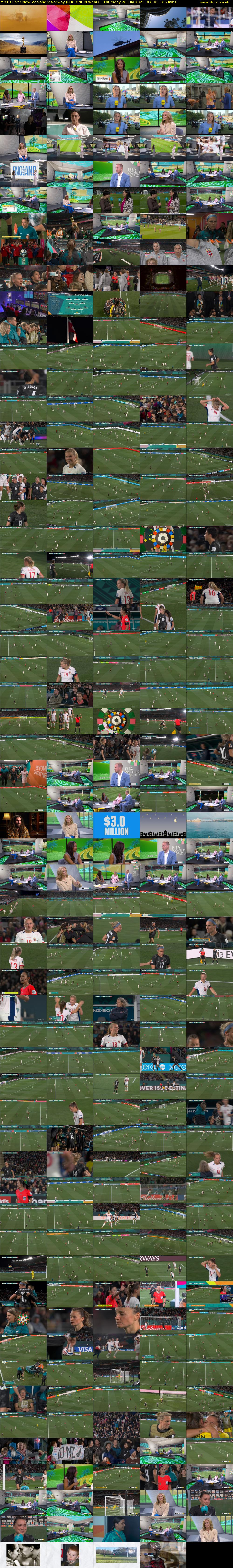 MOTD Live: New Zealand v Norway (BBC ONE N West) Thursday 20 July 2023 07:30 - 10:15
