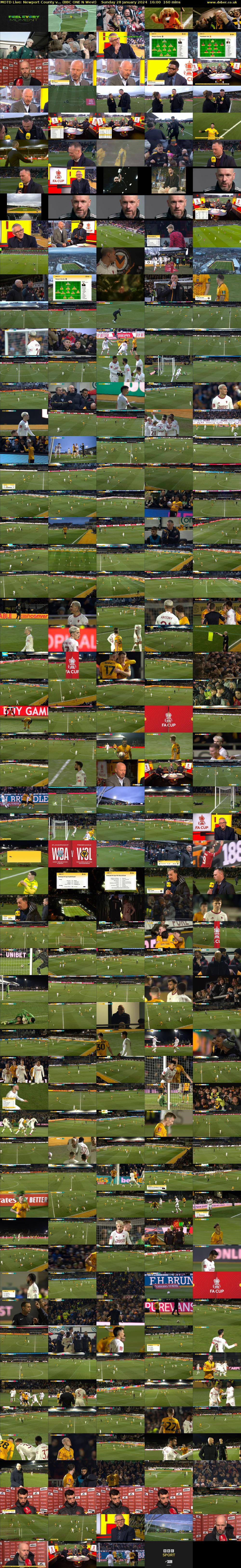 MOTD Live: Newport County v... (BBC ONE N West) Sunday 28 January 2024 16:00 - 18:40