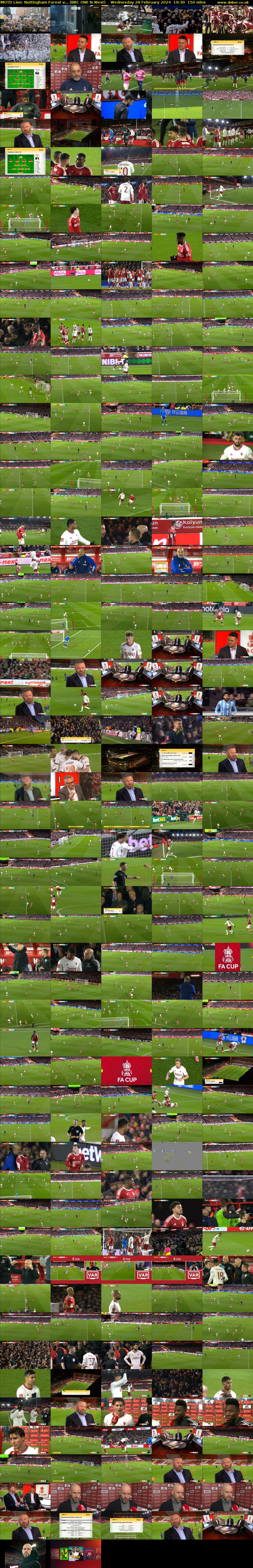 MOTD Live: Nottingham Forest v... (BBC ONE N West) Wednesday 28 February 2024 19:30 - 22:00