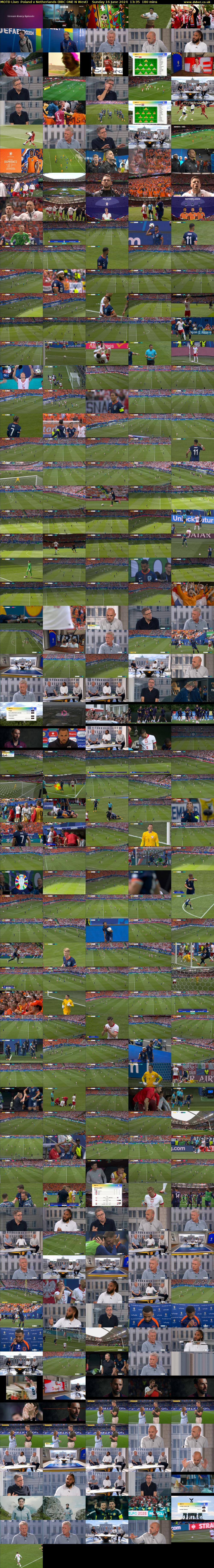 MOTD Live: Poland v Netherlands (BBC ONE N West) Sunday 16 June 2024 13:35 - 16:35