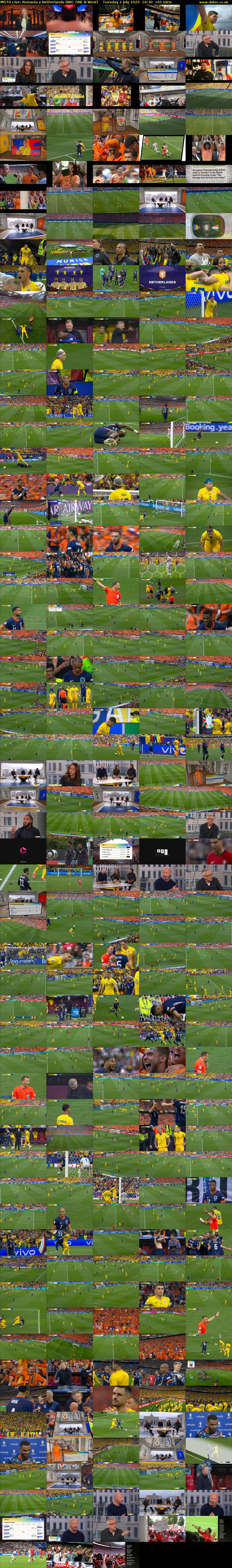 MOTD Live: Romania v Netherlands (BBC ONE N West) Tuesday 2 July 2024 16:30 - 19:15