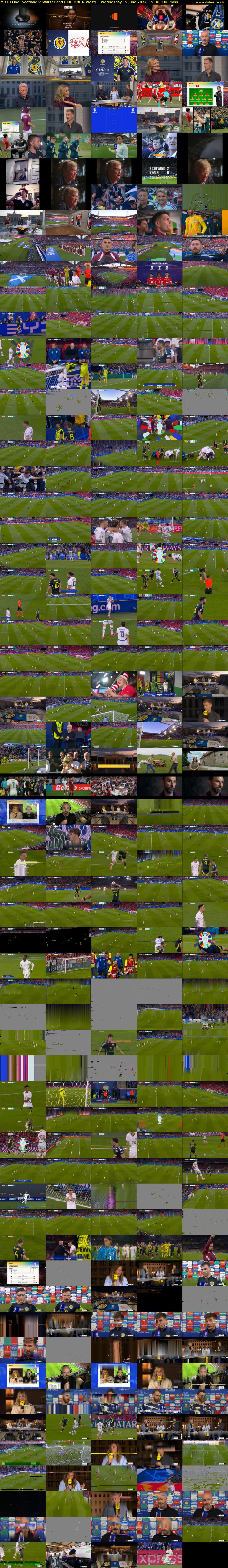 MOTD Live: Scotland v Switzerland (BBC ONE N West) Wednesday 19 June 2024 19:30 - 22:30