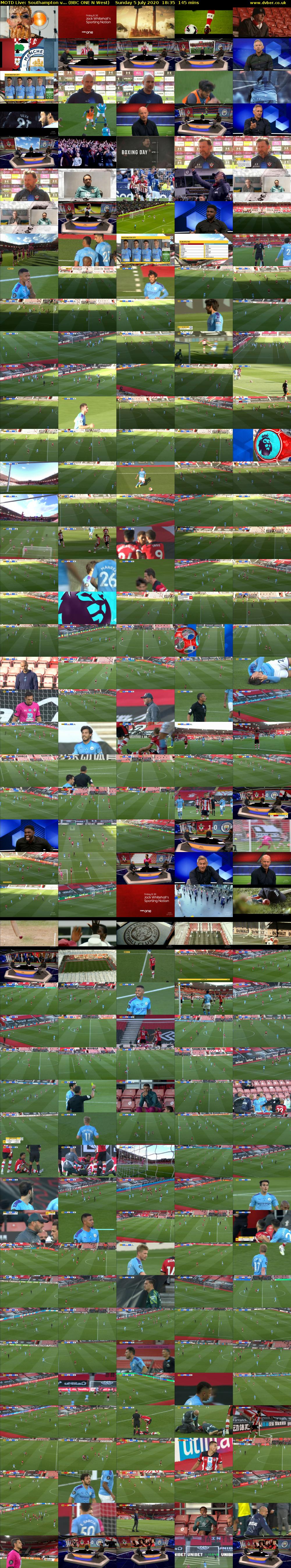 MOTD Live: Southampton v... (BBC ONE N West) Sunday 5 July 2020 18:35 - 21:00