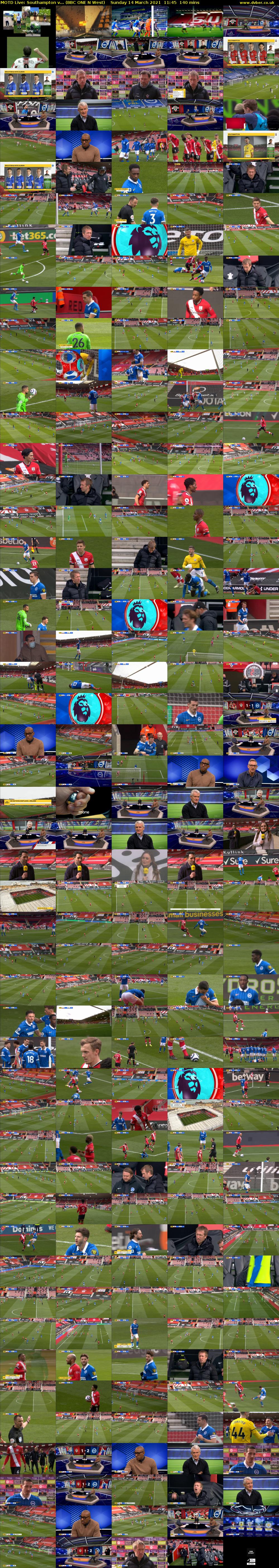MOTD Live: Southampton v... (BBC ONE N West) Sunday 14 March 2021 11:45 - 14:05