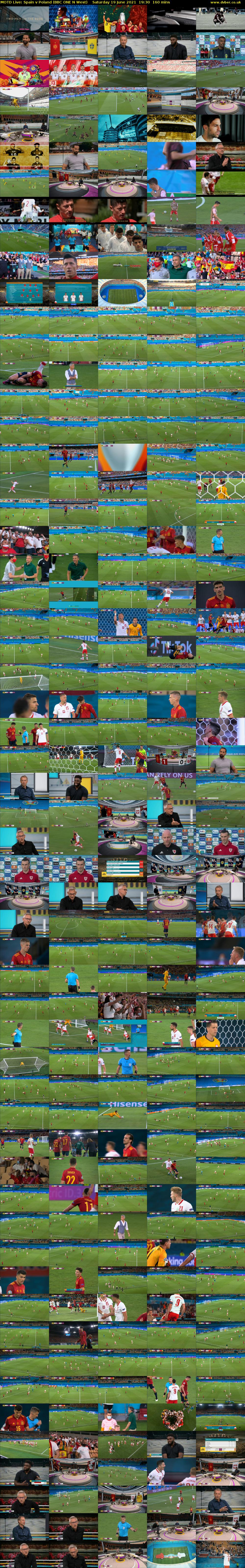 MOTD Live: Spain v Poland (BBC ONE N West) Saturday 19 June 2021 19:30 - 22:10