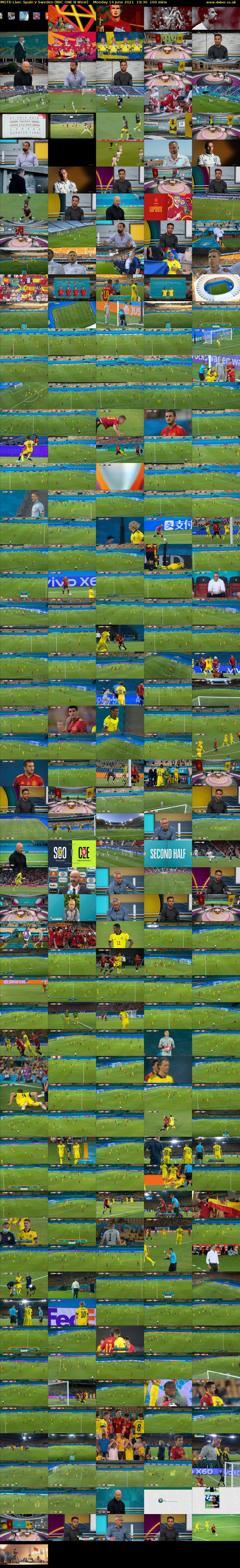 MOTD Live: Spain v Sweden (BBC ONE N West) Monday 14 June 2021 19:30 - 22:10