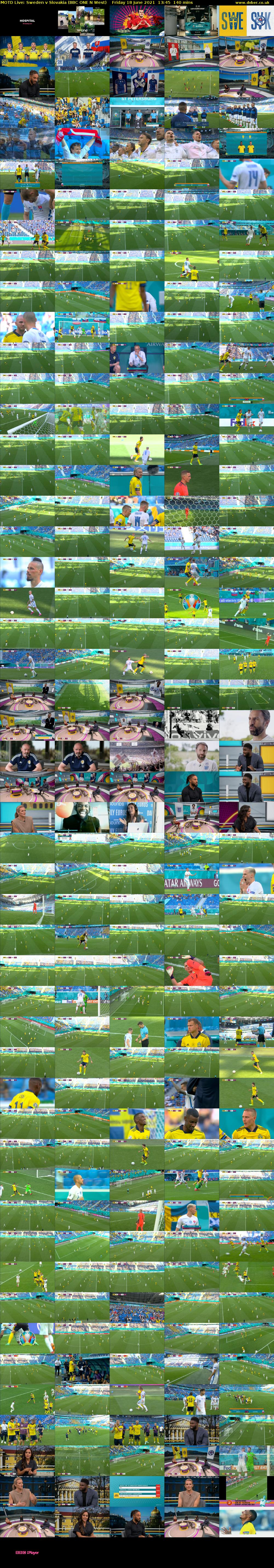 MOTD Live: Sweden v Slovakia (BBC ONE N West) Friday 18 June 2021 13:45 - 16:05