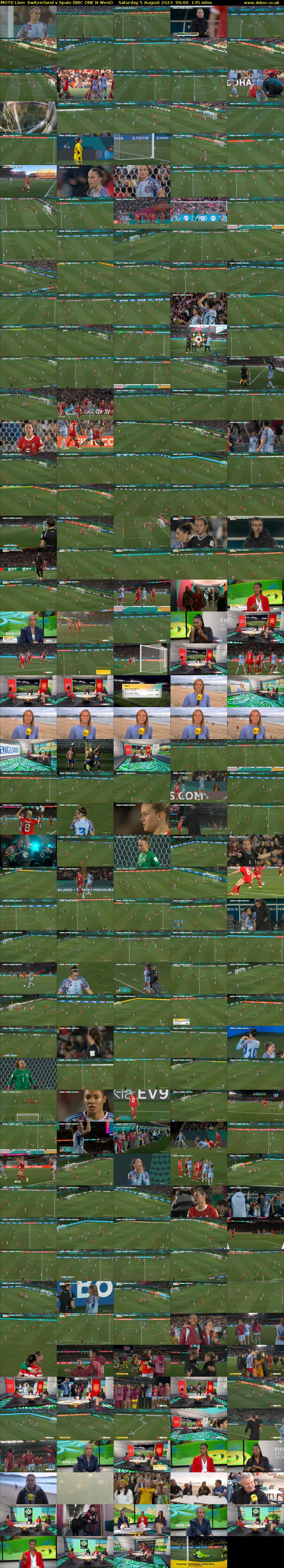 MOTD Live: Switzerland v Spain (BBC ONE N West) Saturday 5 August 2023 06:00 - 08:15