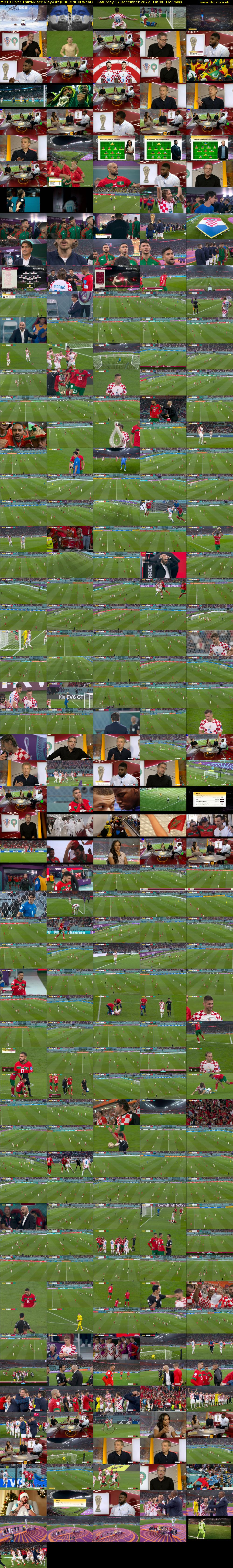 MOTD Live: Third-Place Play-Off (BBC ONE N West) Saturday 17 December 2022 14:30 - 17:15