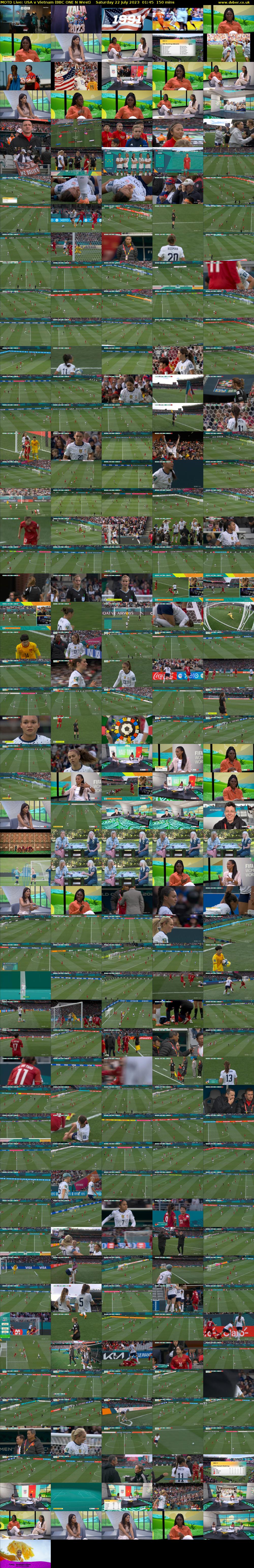 MOTD Live: USA v Vietnam (BBC ONE N West) Saturday 22 July 2023 01:45 - 04:15