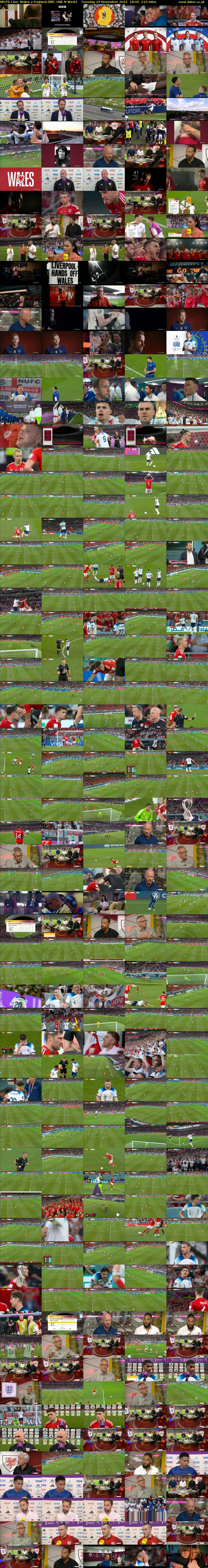 MOTD Live: Wales v England (BBC ONE N West) Tuesday 29 November 2022 18:00 - 21:30