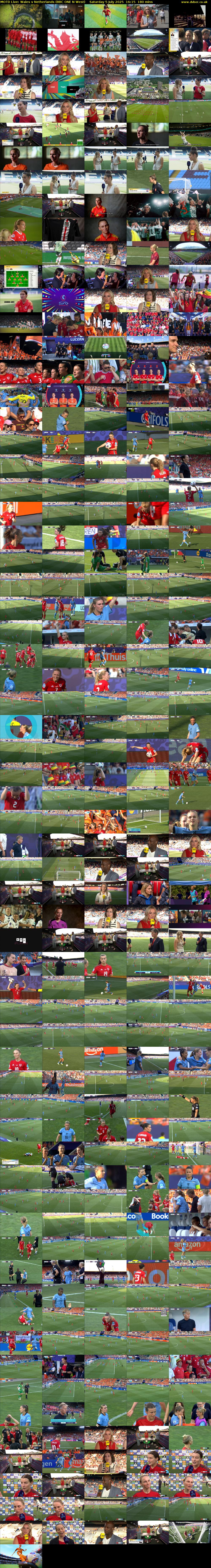MOTD Live: Wales v Netherlands (BBC ONE N West) Saturday 5 July 2025 16:15 - 19:15