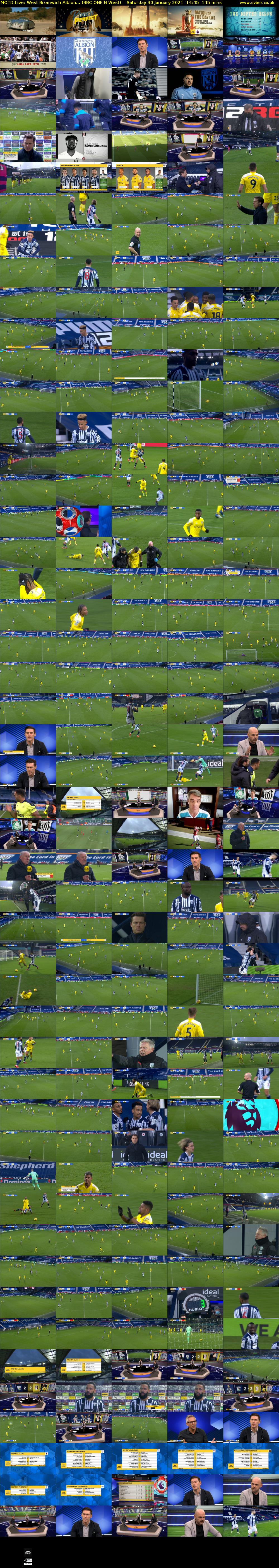 MOTD Live: West Bromwich Albion... (BBC ONE N West) Saturday 30 January 2021 14:45 - 17:10