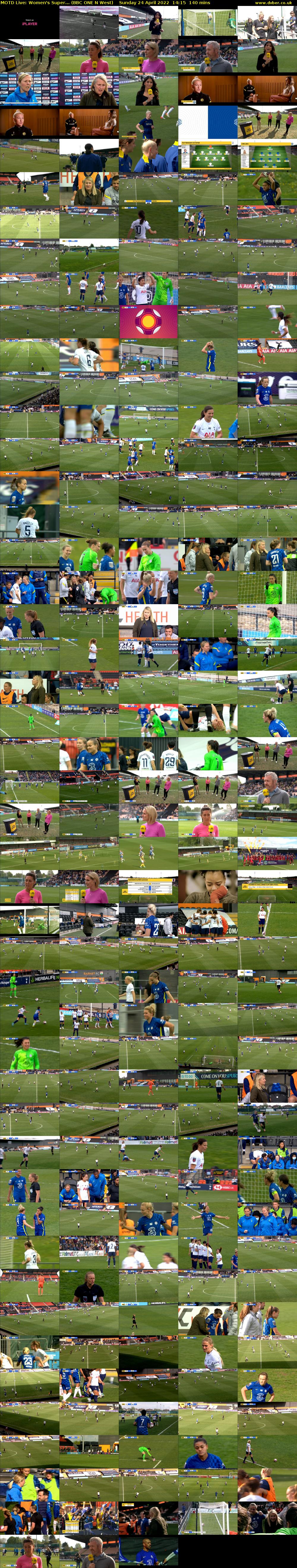 MOTD Live: Women's Super... (BBC ONE N West) Sunday 24 April 2022 14:15 - 16:35