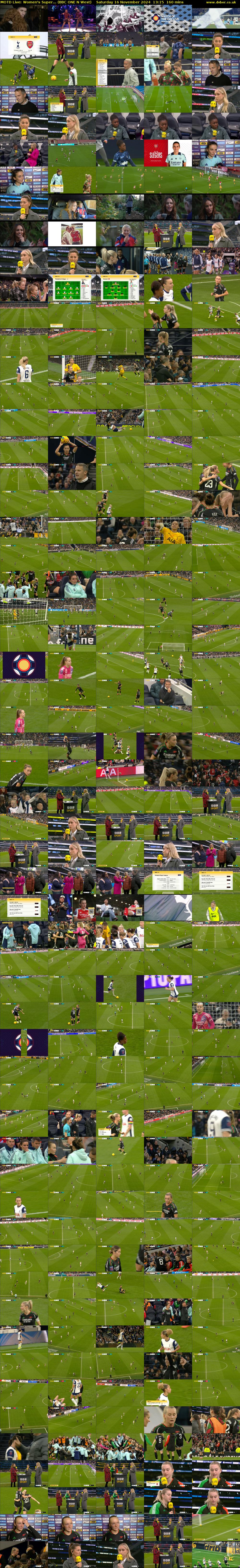 MOTD Live: Women's Super... (BBC ONE N West) Saturday 16 November 2024 13:15 - 15:55