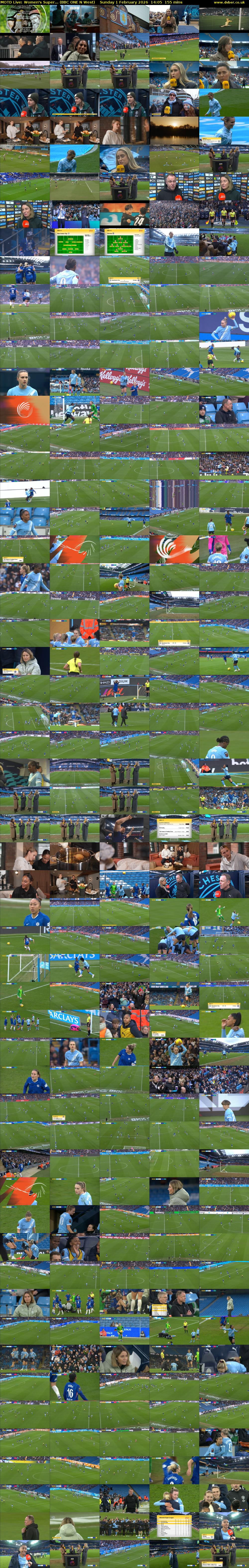 MOTD Live: Women's Super... (BBC ONE N West) Sunday 1 February 2026 14:05 - 16:40