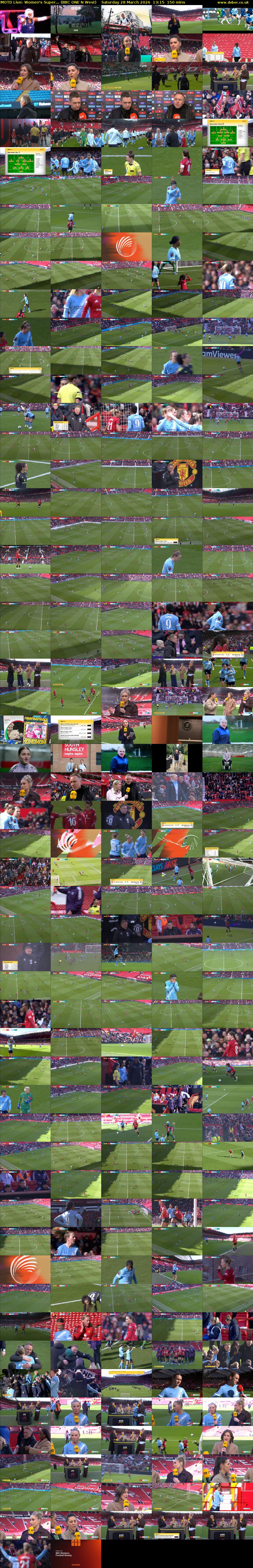 MOTD Live: Women's Super... (BBC ONE N West) Saturday 28 March 2026 13:15 - 15:45