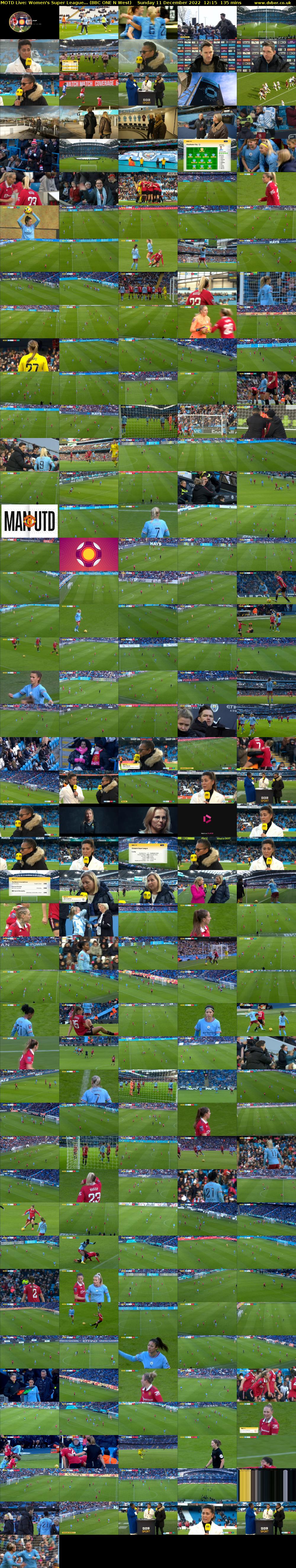MOTD Live: Women's Super League... (BBC ONE N West) Sunday 11 December 2022 12:15 - 14:30