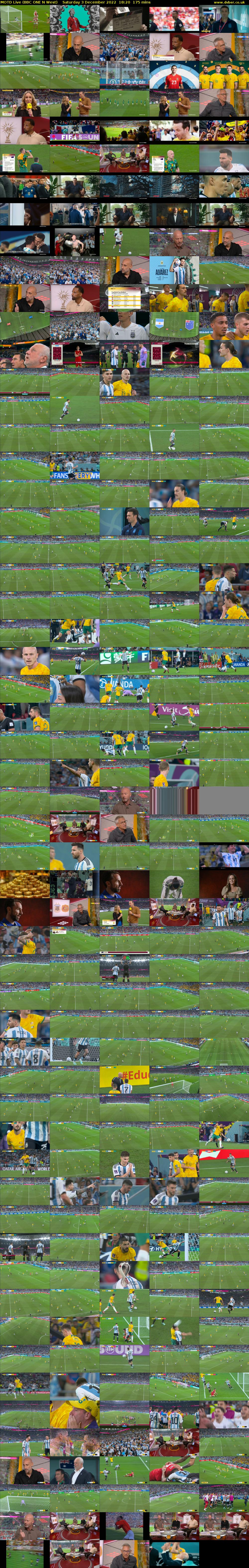 MOTD Live (BBC ONE N West) Saturday 3 December 2022 18:20 - 21:15