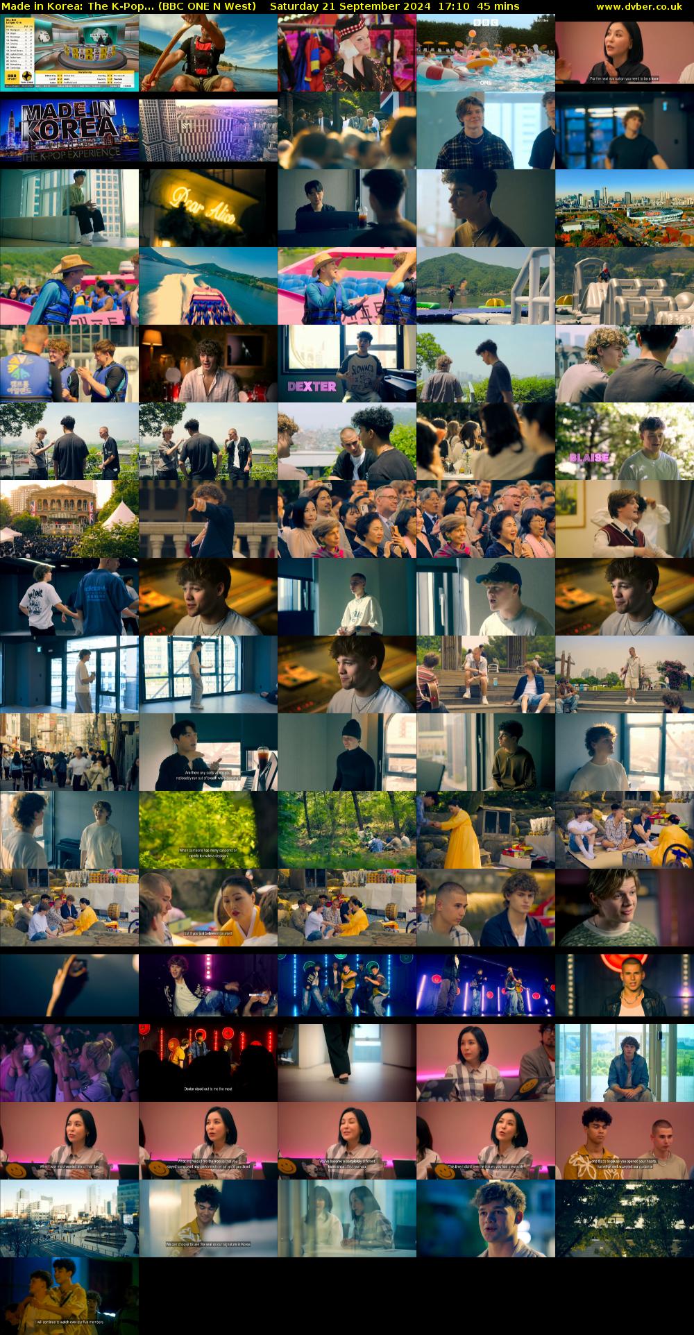 Made in Korea: The K-Pop... (BBC ONE N West) Saturday 21 September 2024 17:10 - 17:55