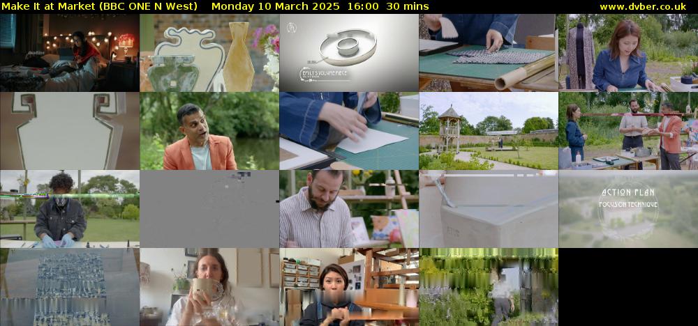 Make It at Market (BBC ONE N West) Monday 10 March 2025 16:00 - 16:30