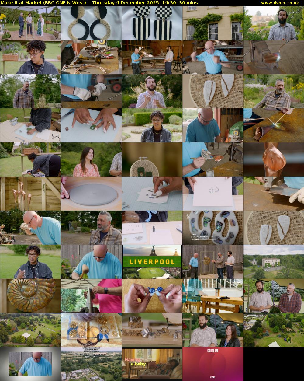 Make It at Market (BBC ONE N West) Thursday 4 December 2025 14:30 - 15:00