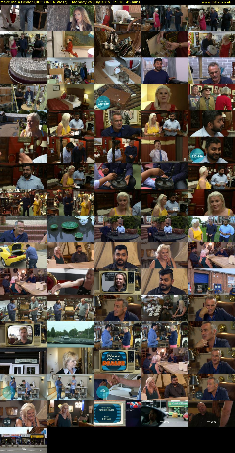 Make Me a Dealer (BBC ONE N West) Monday 29 July 2019 15:30 - 16:15
