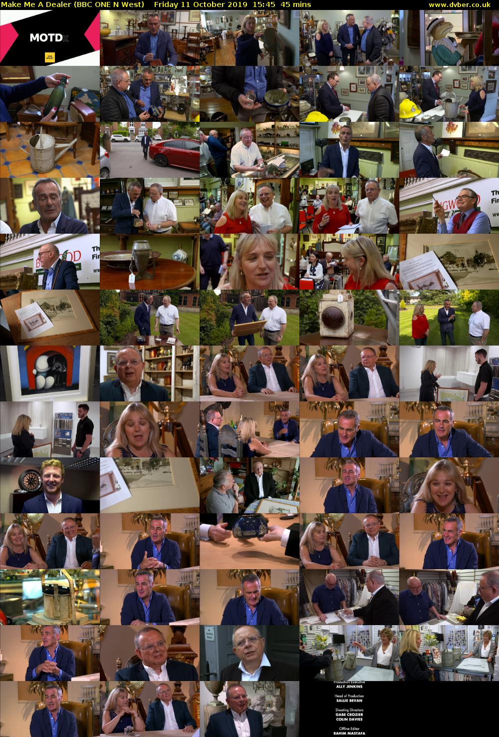 Make Me a Dealer (BBC ONE N West) Friday 11 October 2019 15:45 - 16:30