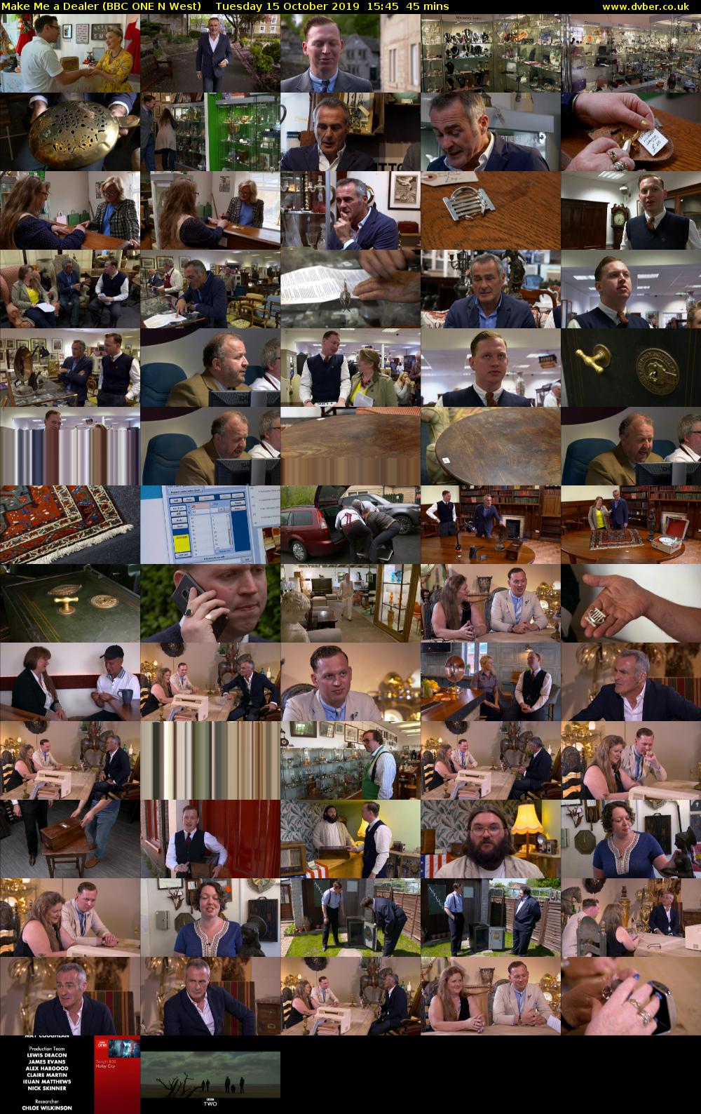 Make Me a Dealer (BBC ONE N West) Tuesday 15 October 2019 15:45 - 16:30